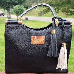 Carolyn Tucker black and white purse